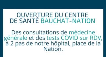Ouverture du centre de santé Bauchat-Nation Paris Est 